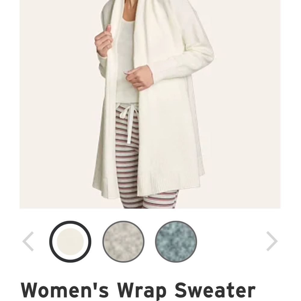 Eddie Bauer Cream Knit Cardigan Sweater